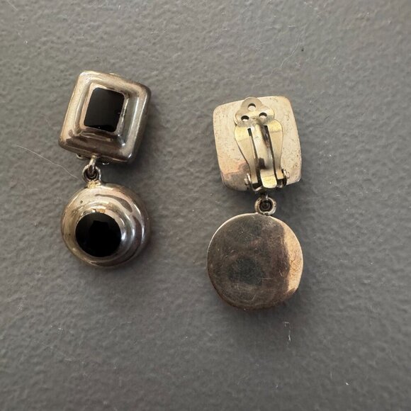 Lot of antique and vintage beautiful black onyx jewelery - Picture 12 of 16